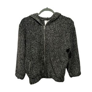 Zara knit wear gray kids zip up sweater jacket size 9-10 NWT
